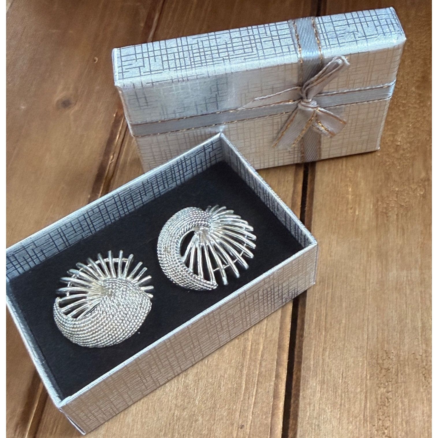Other Silver Spiral Clip-On Earrings With Gift Box Size ONE SIZE - 1 Thumbnail