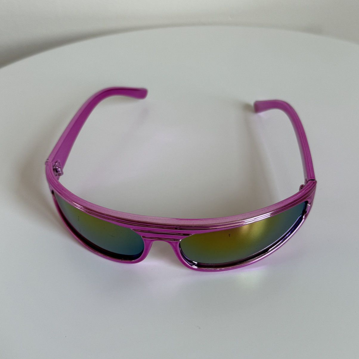 Vintage Y2K Shield Sunglasses Wrap Around Mirror Lens Futuristic Size ONE SIZE - 3 Thumbnail