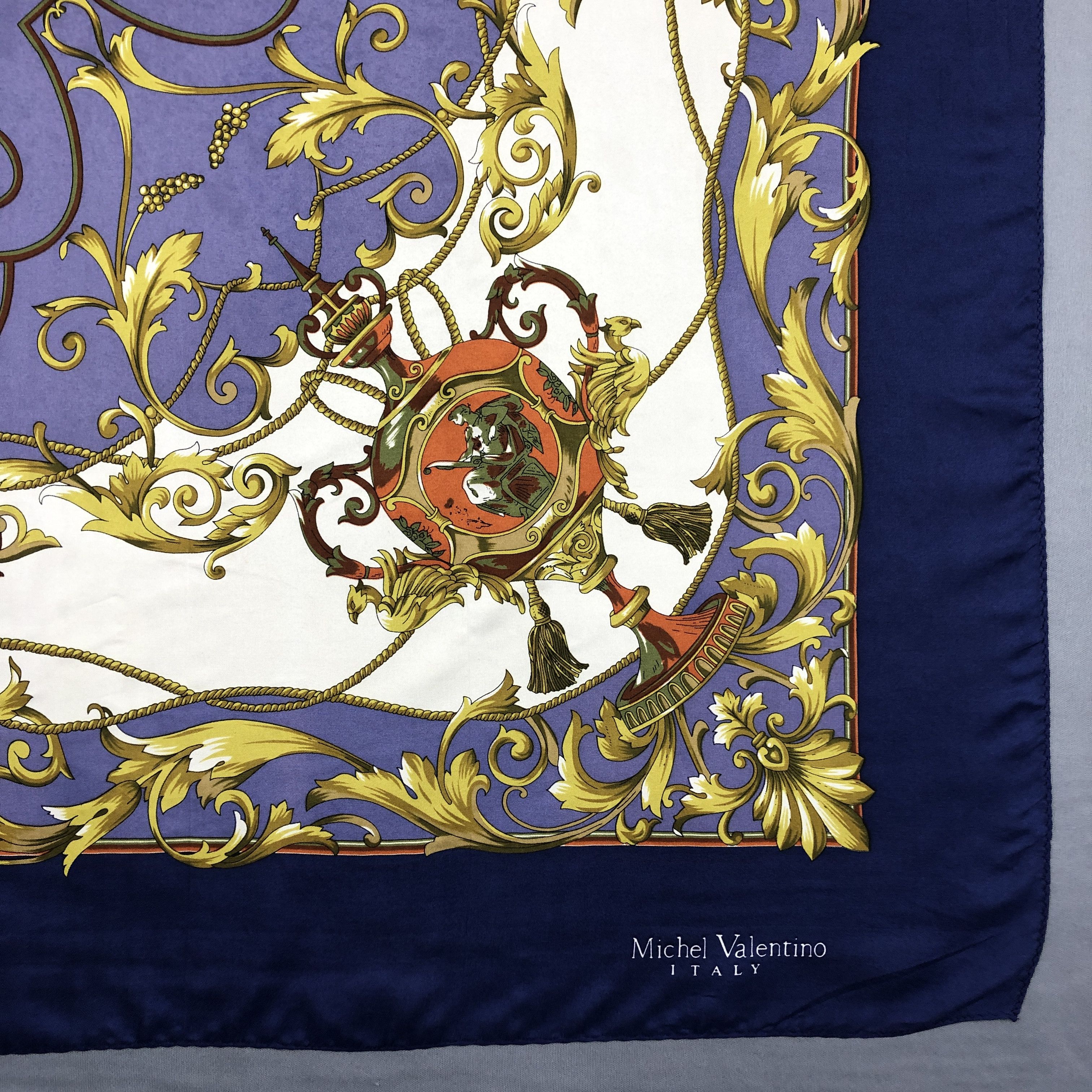 Other × Vintage Vintage Michel Valentino SILK Scarf Twill Stole Wraps Scarve Size ONE SIZE - 9 Thumbnail