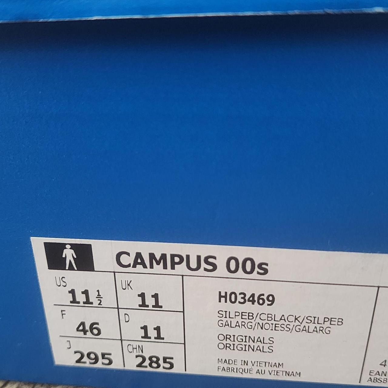 Adidas Campus 00s 'Silver Pebble Black' Size US 11.5 / EU 44-45 - 2 Thumbnail