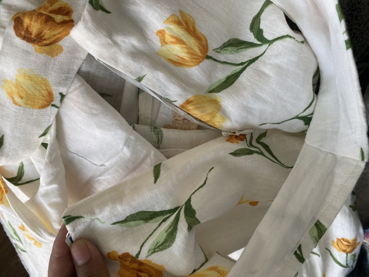 Joie JOIE SZ14 White/yellow Floral Linen blend Midi Dress-NWT Size XL / US 12-14 / IT 48-50 - 12 Thumbnail