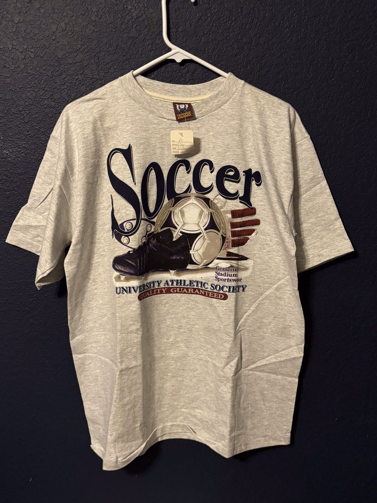 Vintage Vintage DEADSTOCK Soccer Tee Size US XL / EU 56 / 4 - 1 Thumbnail
