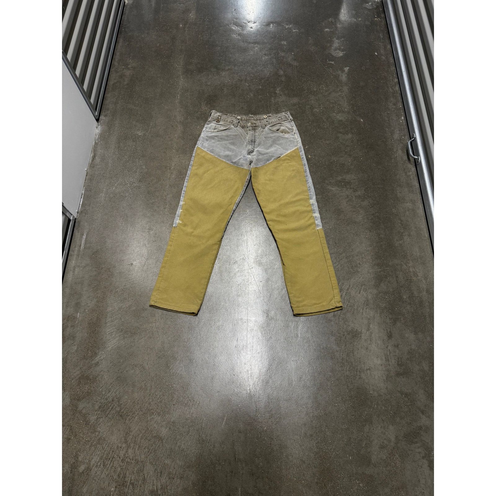Wrangler Vintage Distressed Wrangler Double Knee Two Tone Field Pants Size US 30 / EU 46 - 1 Thumbnail