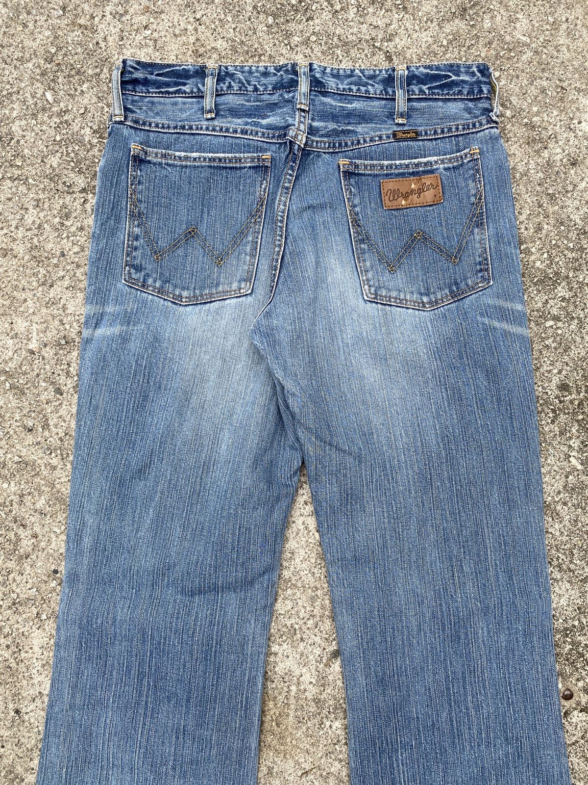 If Six Was Nine × Tornado Mart × Wrangler 2000s - Wrangler Blue Washed Flare Jeans Size US 31 - 10 Thumbnail