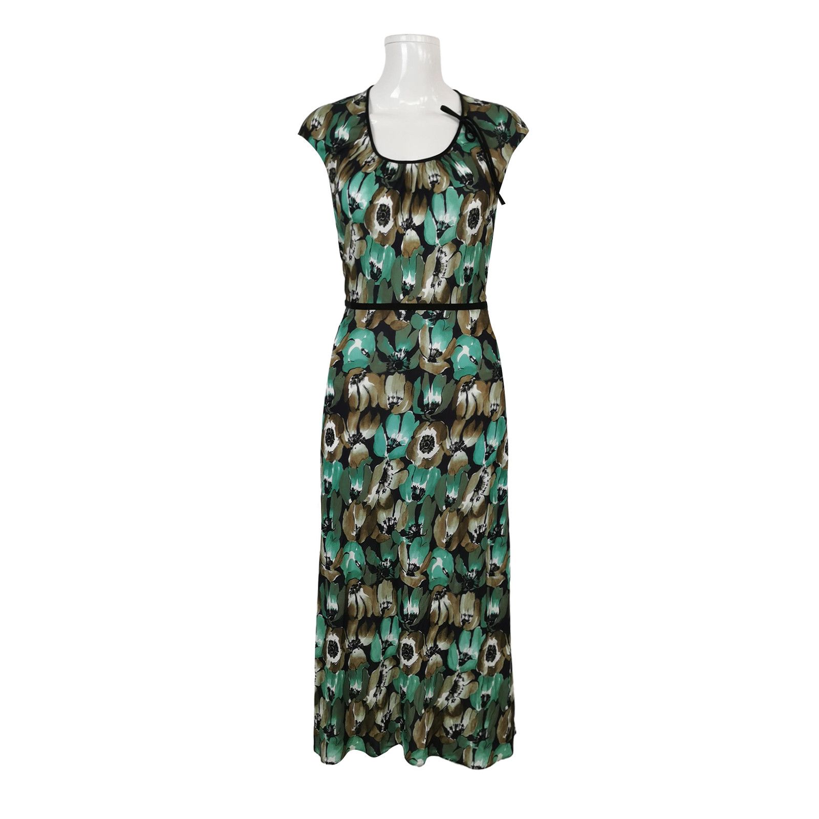 Prada Prada Floral Print Round Neck Dress Size 38 Size XS / US 0-2 / IT 36-38 - 1 Thumbnail