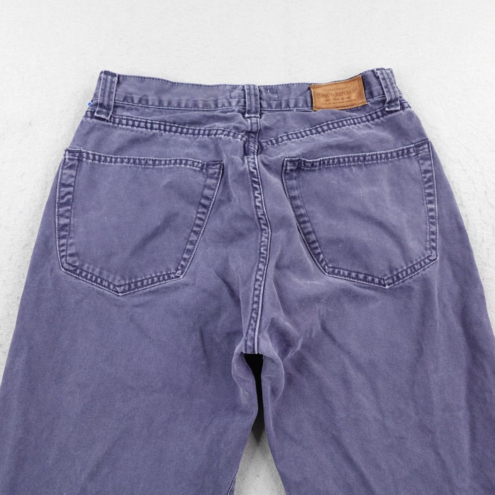 Banana Republic VINTAGE Banana Republic Rugged Jeans Pants Mens 32x32 Blue Button Fly Denim 90s Size US 30 / EU 46 - 6 Thumbnail
