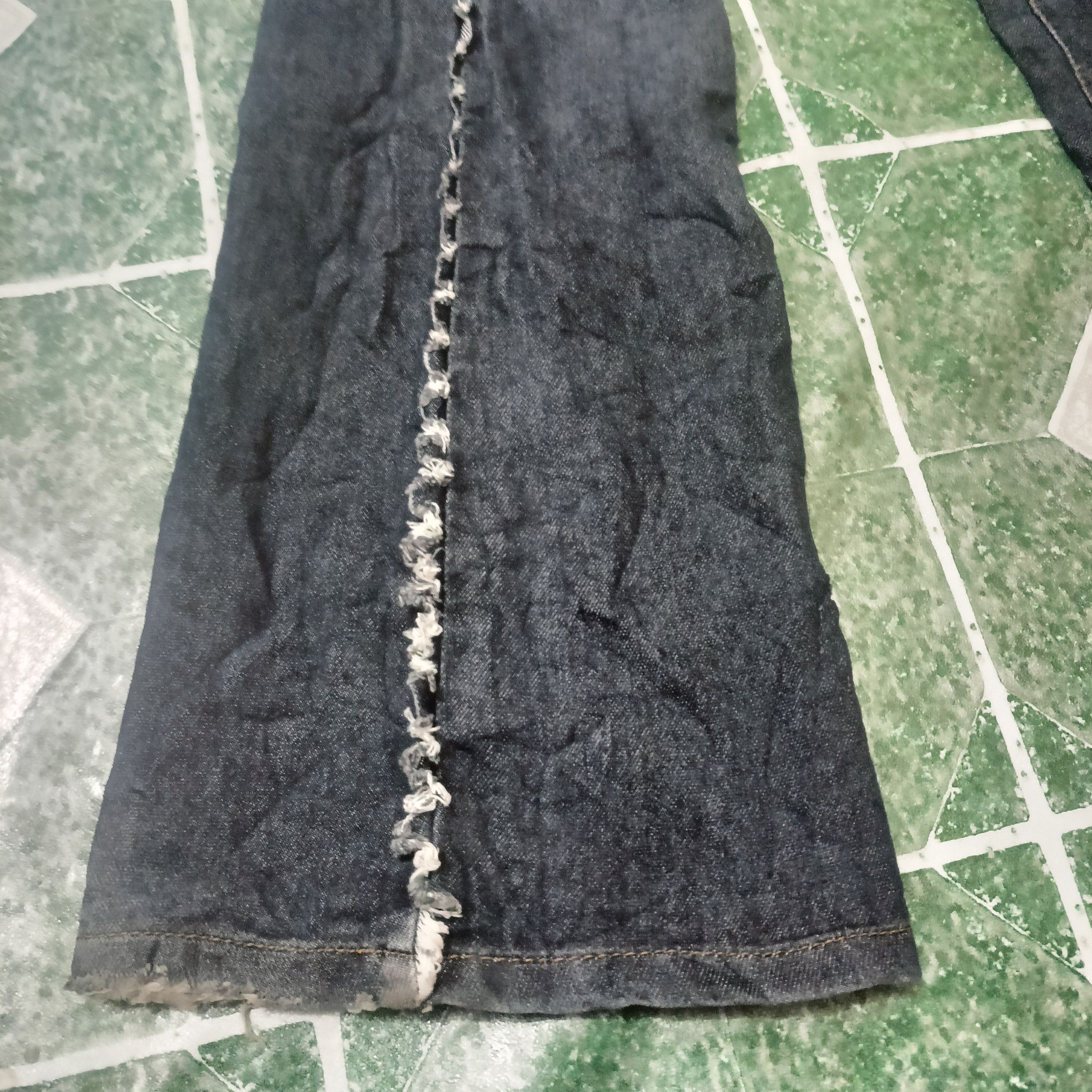 Japanese Brand Lan Jeans Flared Ripped Bootcut Size 27" / US 4 / IT 40 - 8 Thumbnail