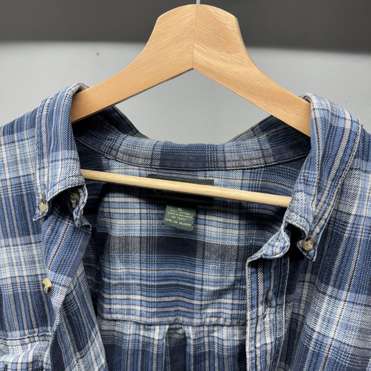 Vintage Faded Blue Plaid Flannel Shirt ERD Grunge Skater Size US XL / EU 56 / 4 - 4 Thumbnail