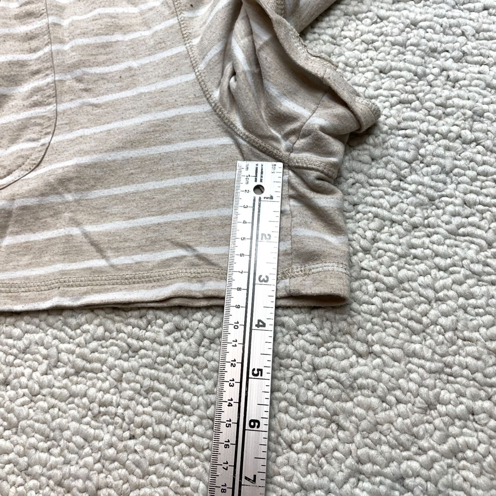 Athletic Works VINTAGE Athletic Works Sweatshorts Womens Large 12-14 Beige Striped Pockets 34x3.5 Soft Size 36" / US 14 / IT 50 - 5 Thumbnail