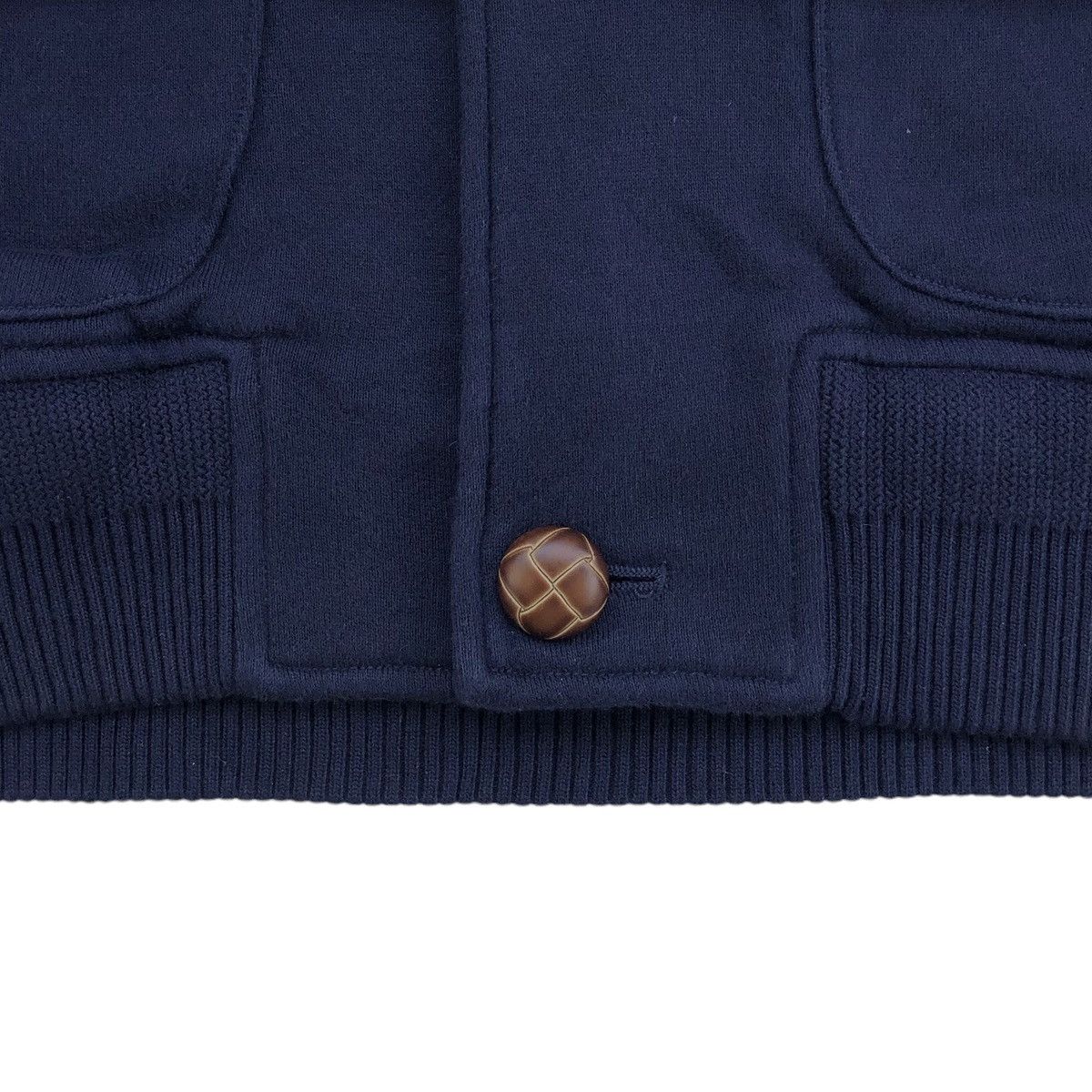 Burberry Burberry Black Label Faux Leather Buckle Button Sweater Size US M / EU 48-50 / 2 - 11 Thumbnail