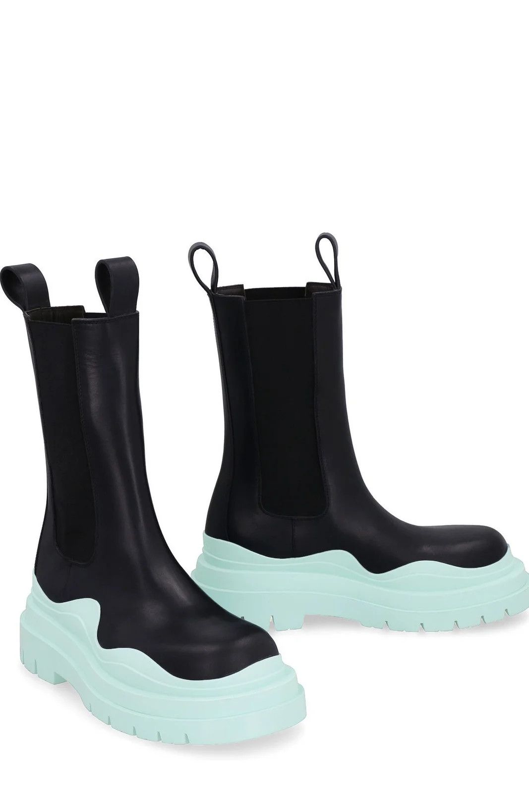 Bottega Veneta Bottega Veneta Tall Tire Chelsea Boots with blue sole Size US 12 / EU 45 - 1 Thumbnail