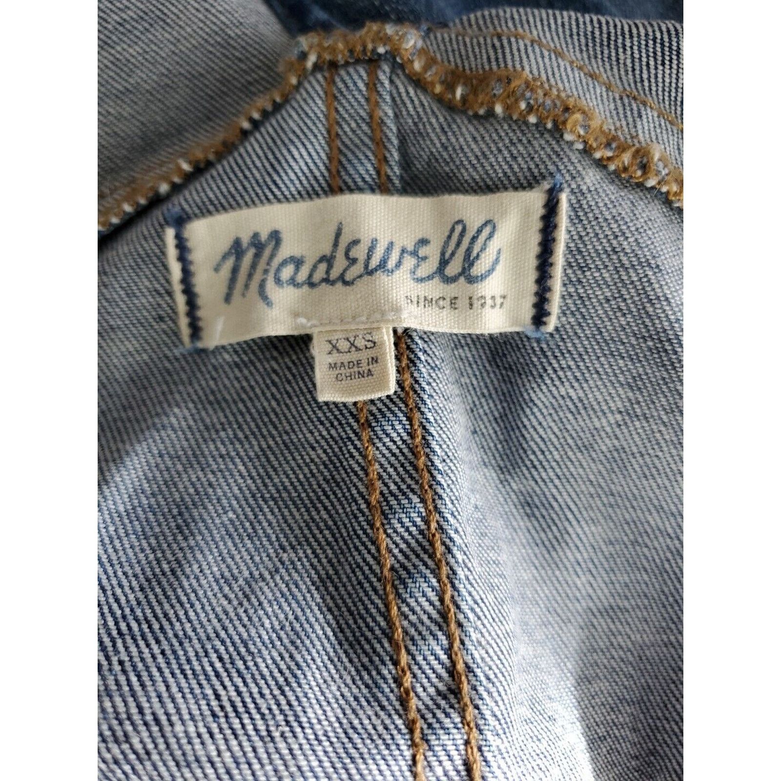 Madewell Madewell Coveralls Women XXS Denim Blue Style F0077 Jumpsuit Size 26" / US 2 / IT 38 - 15 Thumbnail