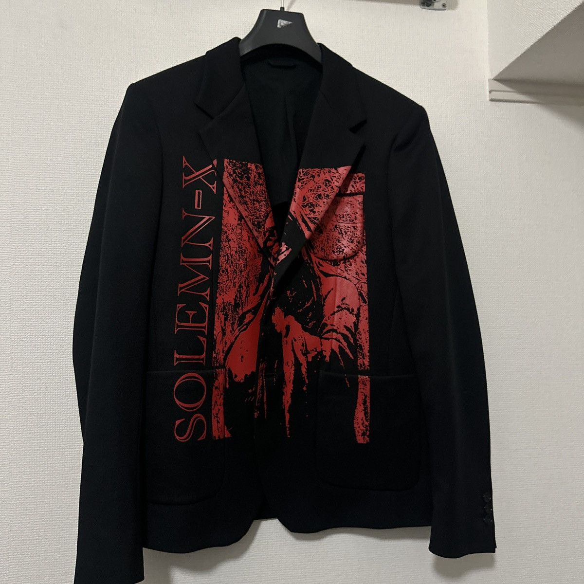 Raf Simons Raf Simons SS22 "SOLEMN-X" Printed Suit Jacket / Blazer Size 52R - 2 Thumbnail
