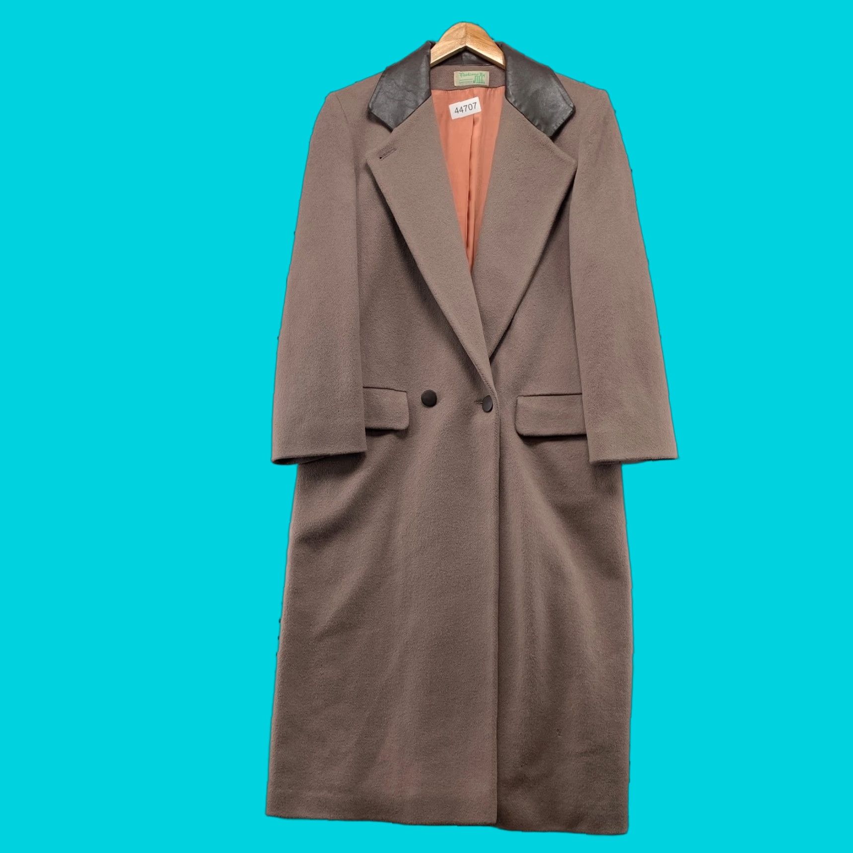 Vintage VINTAGE Fashion Of Jill Wool Coat Womens L Pink Leather Trim Overcoat Size L / US 10 / IT 46 - 1 Thumbnail