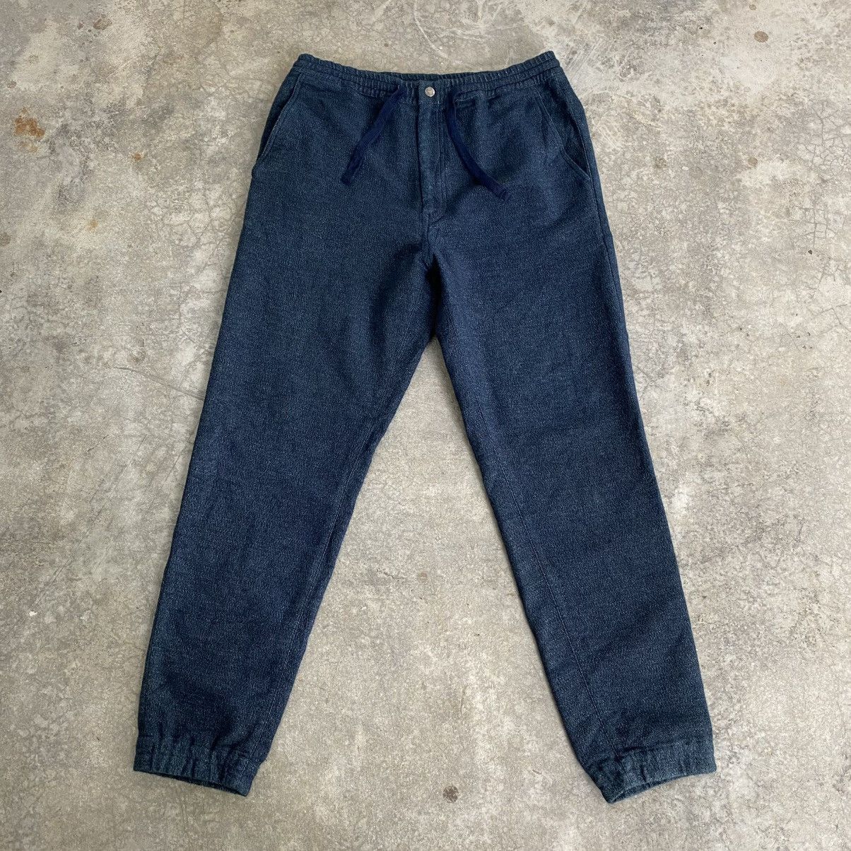 Blue Blue Japan Blue Blue Japan Drawstring Indigo Dyed Sweat Pants Size US 31 - 3 Thumbnail