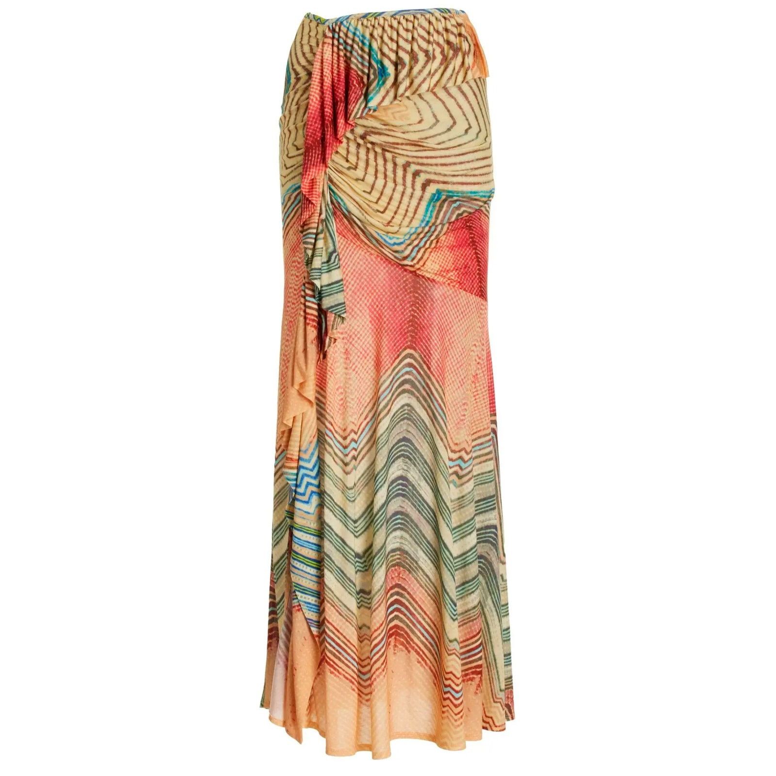 Ulla Johnson Ulla Johnson Alyssa Chevron Stripe Midi Skirt Size S 100% Size 27" / US 4 / IT 40 - 1 Thumbnail