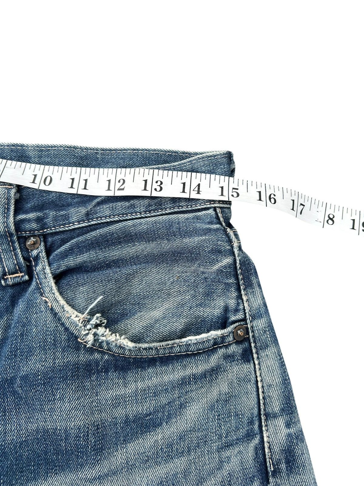 Kapital Vintage Levis Big E Selvedge Thrashed Denim Jeans Size US 30 / EU 46 - 20 Thumbnail