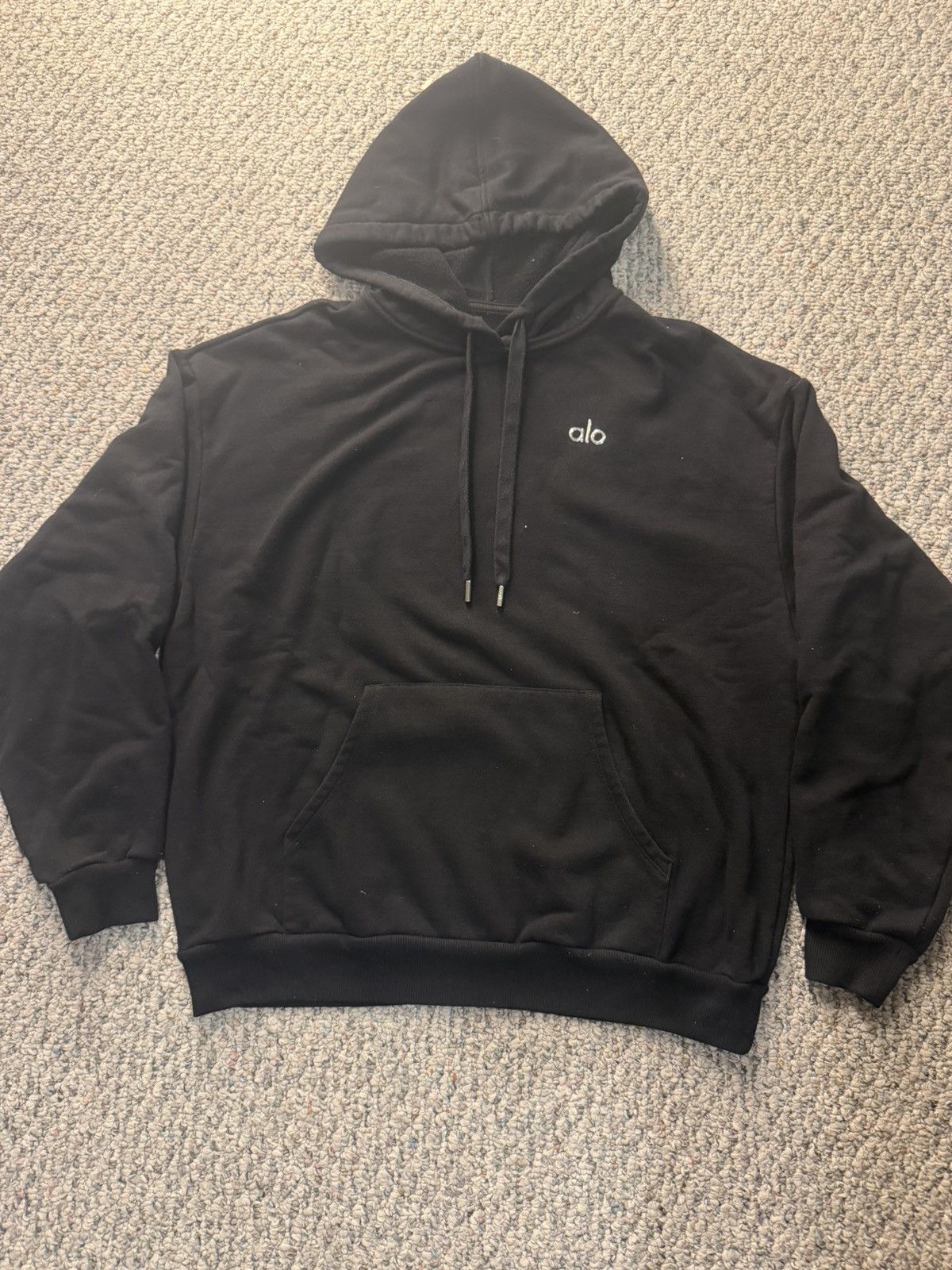 Alo Alo Yoga Black Logo Hoodie Size L – Good Condition | Grailed