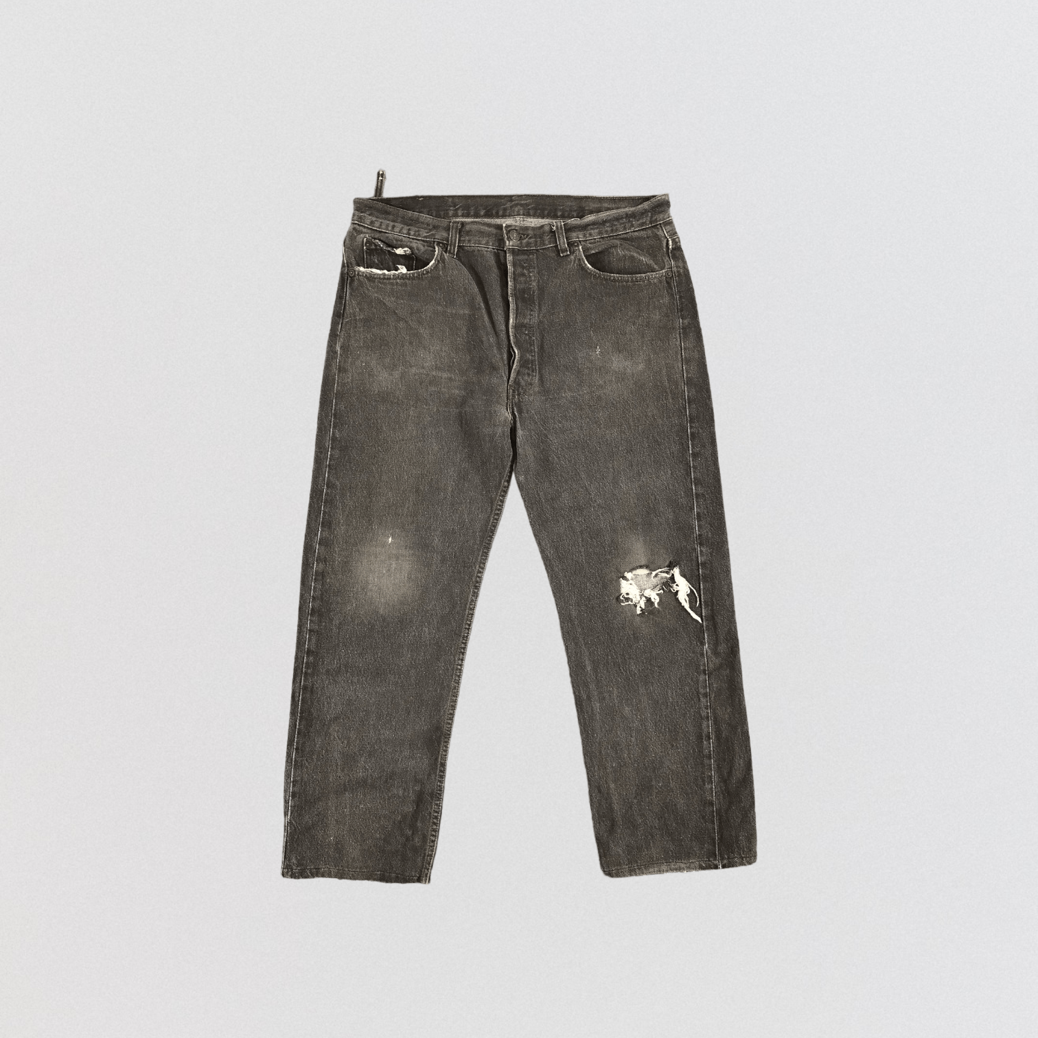 Levi's 90s Vintage Distress Levis 501 Jeans-JM1643 Size US 38 / EU 54 - 1 Thumbnail