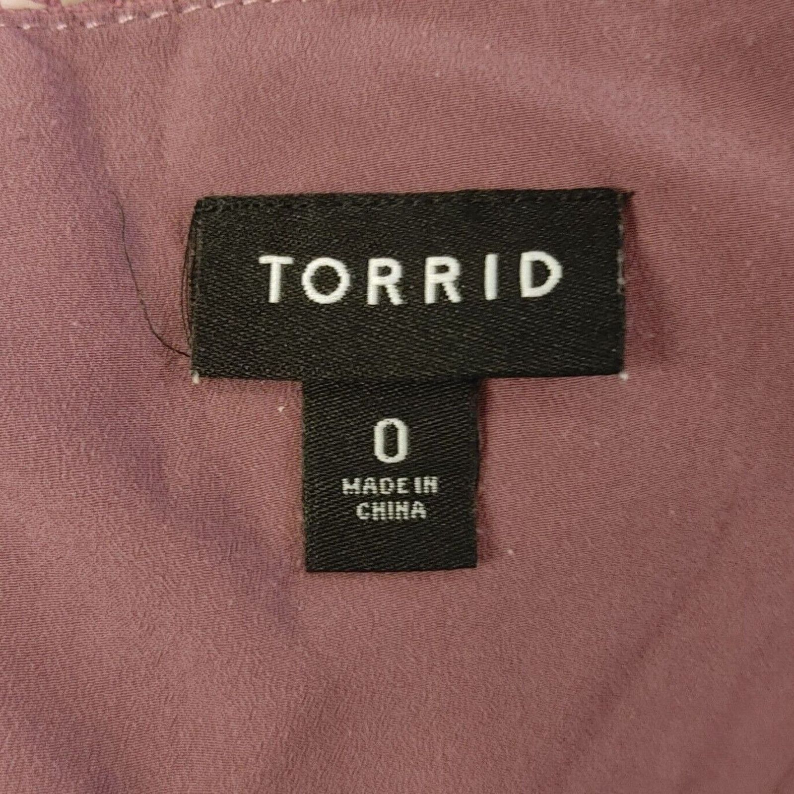 Torrid Torrid Women's Mauve Floral Spaghetti Strap Midi Summer Dres Size XS / US 0-2 / IT 36-38 - 4 Thumbnail