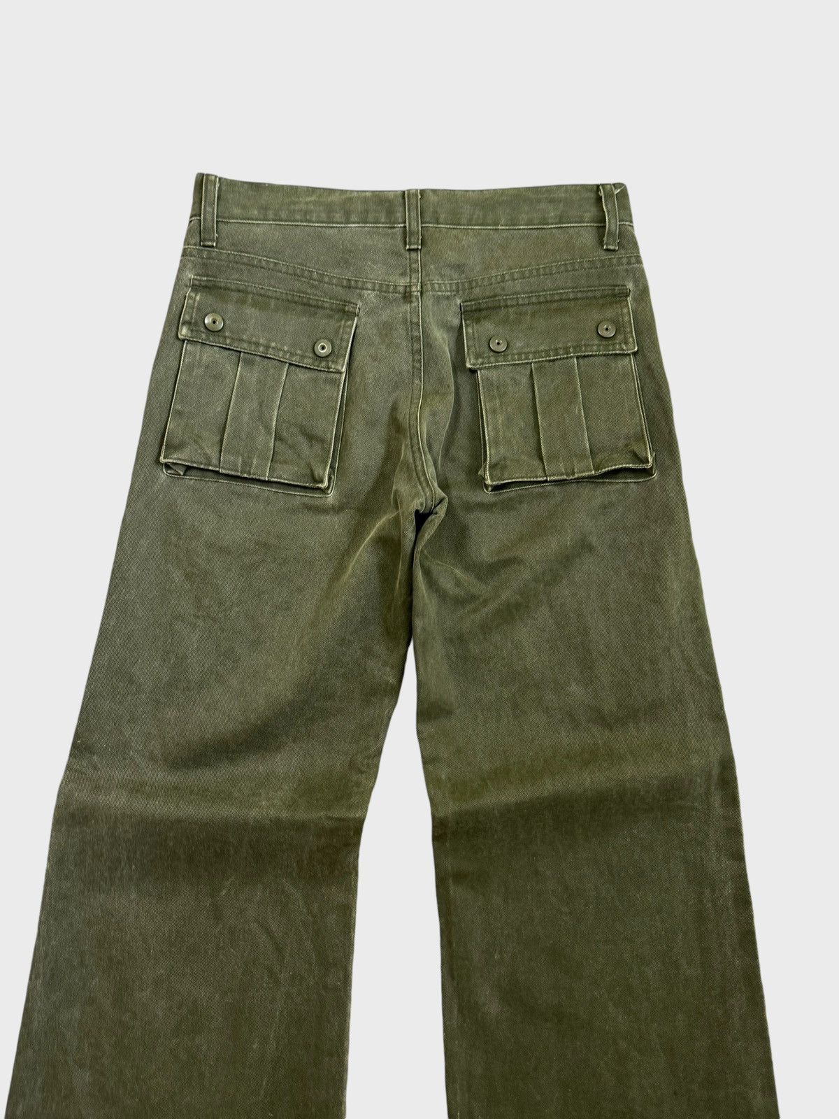 Japanese Brand × Le Grande Bleu (L.G.B.) Vintage Flare Dualite Baker Pants Army Wide leg Style Size US 29 - 8 Thumbnail