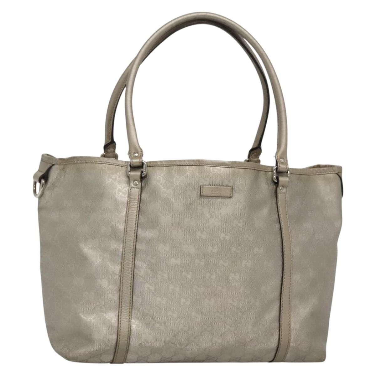 Gucci GUCCI GG Implementation Tote Bag Silver Size ONE SIZE - 1 Thumbnail