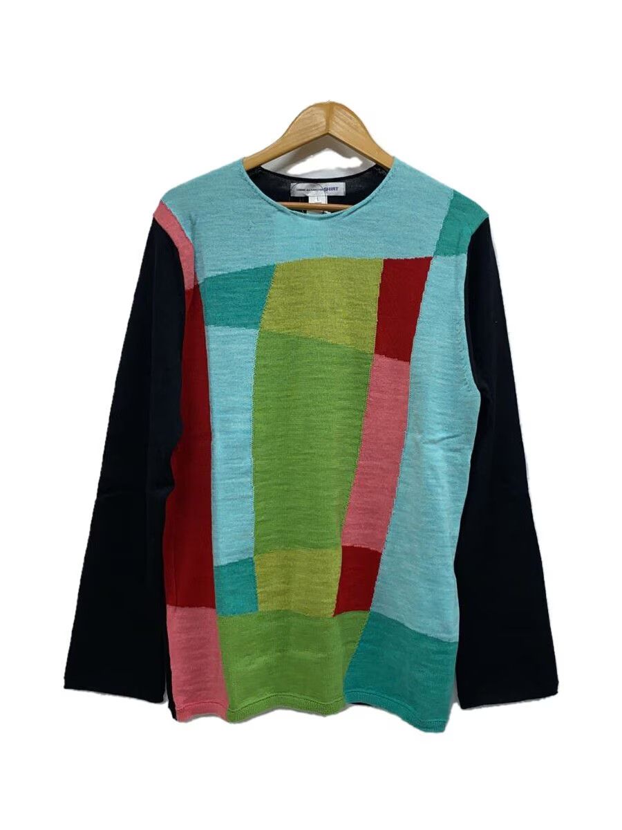 Comme des Garcons × Comme des Garcons SHIRT Pattern Wool Knit Sweater Size US L / EU 52-54 / 3 - 1 Thumbnail