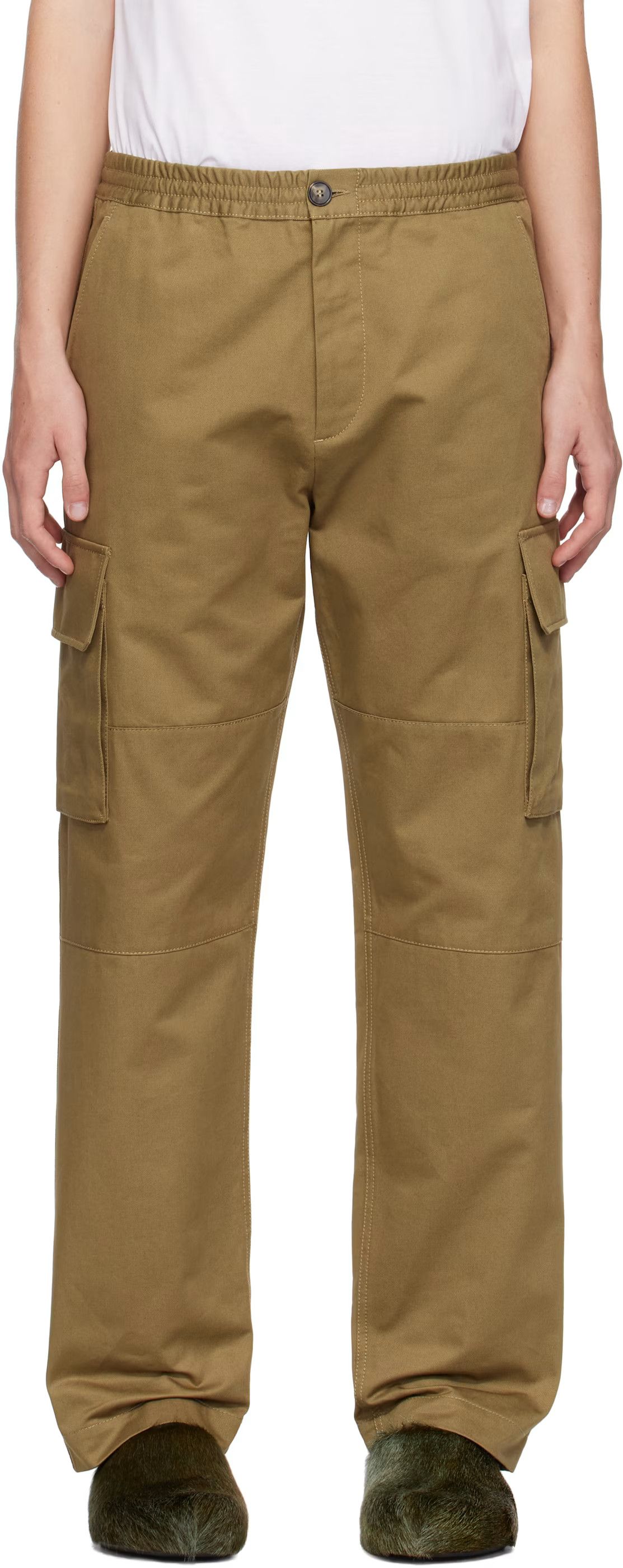 Marni o1w1db11125 Gabardine Cargo Pants in Khaki Green Size US 30 / EU 46 - 2 Thumbnail