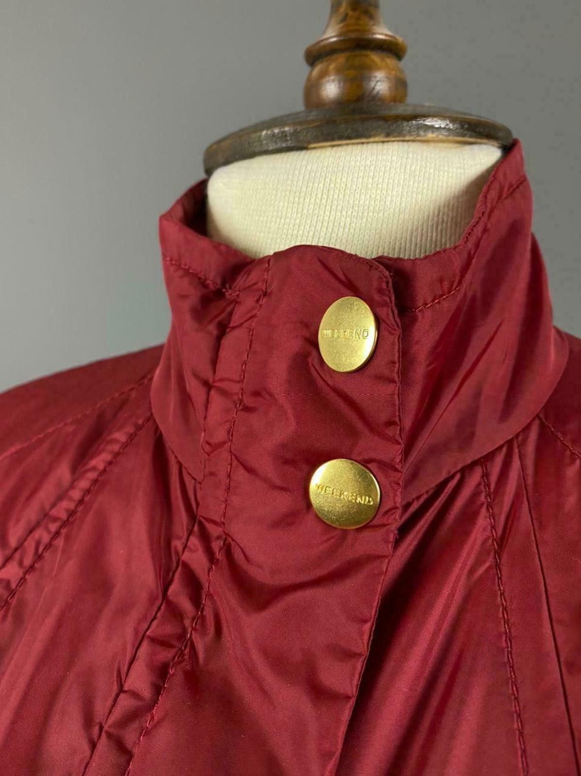 Designer Weekend Max Mara Red Zip Up Nylon Jacket Size GB 8 USA 6 Size M / US 6-8 / IT 42-44 - 3 Thumbnail