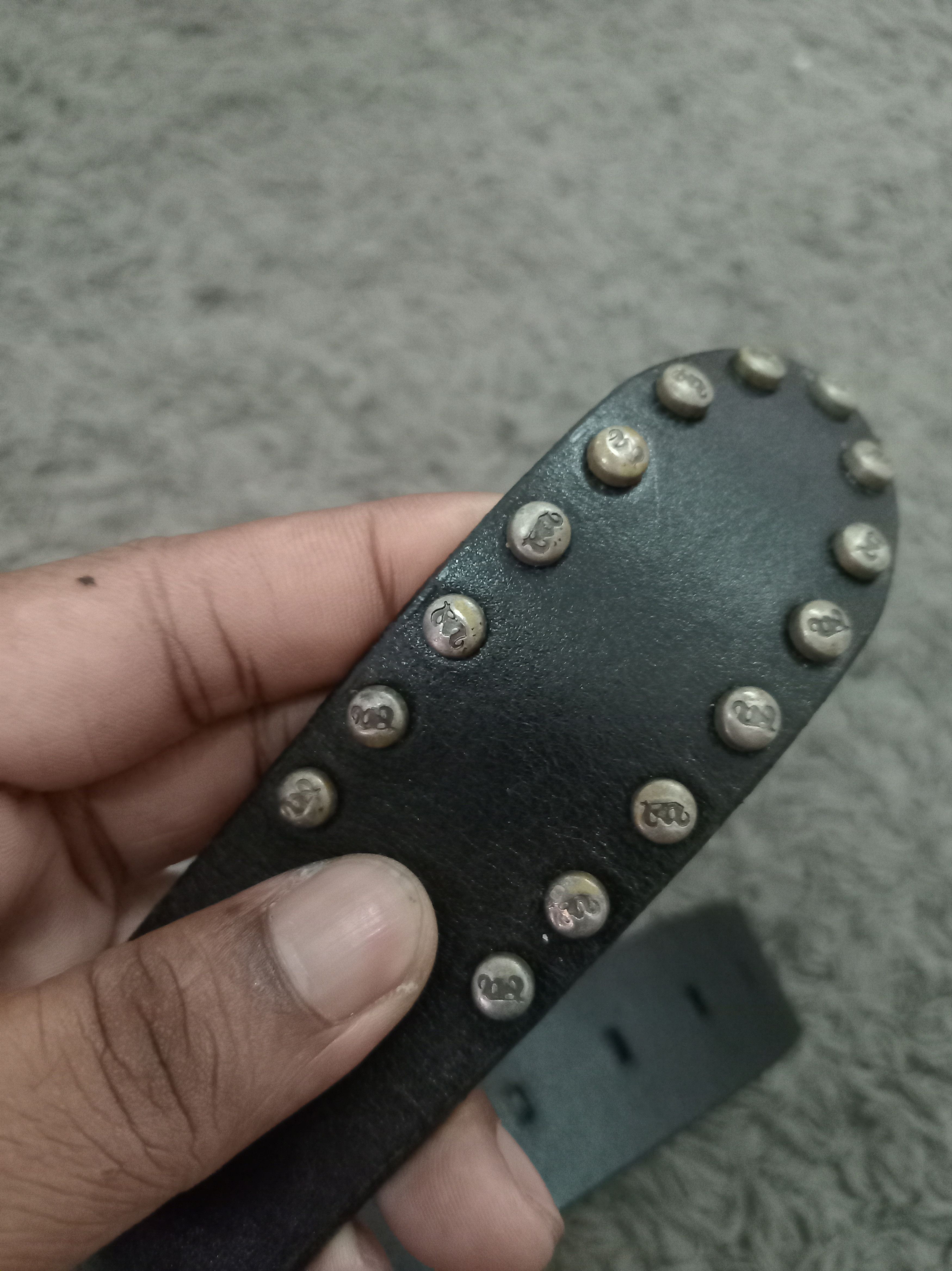 Japanese Brand Vintage Jupiter Juno Studded Leather Belt Size 34 - 4 Thumbnail