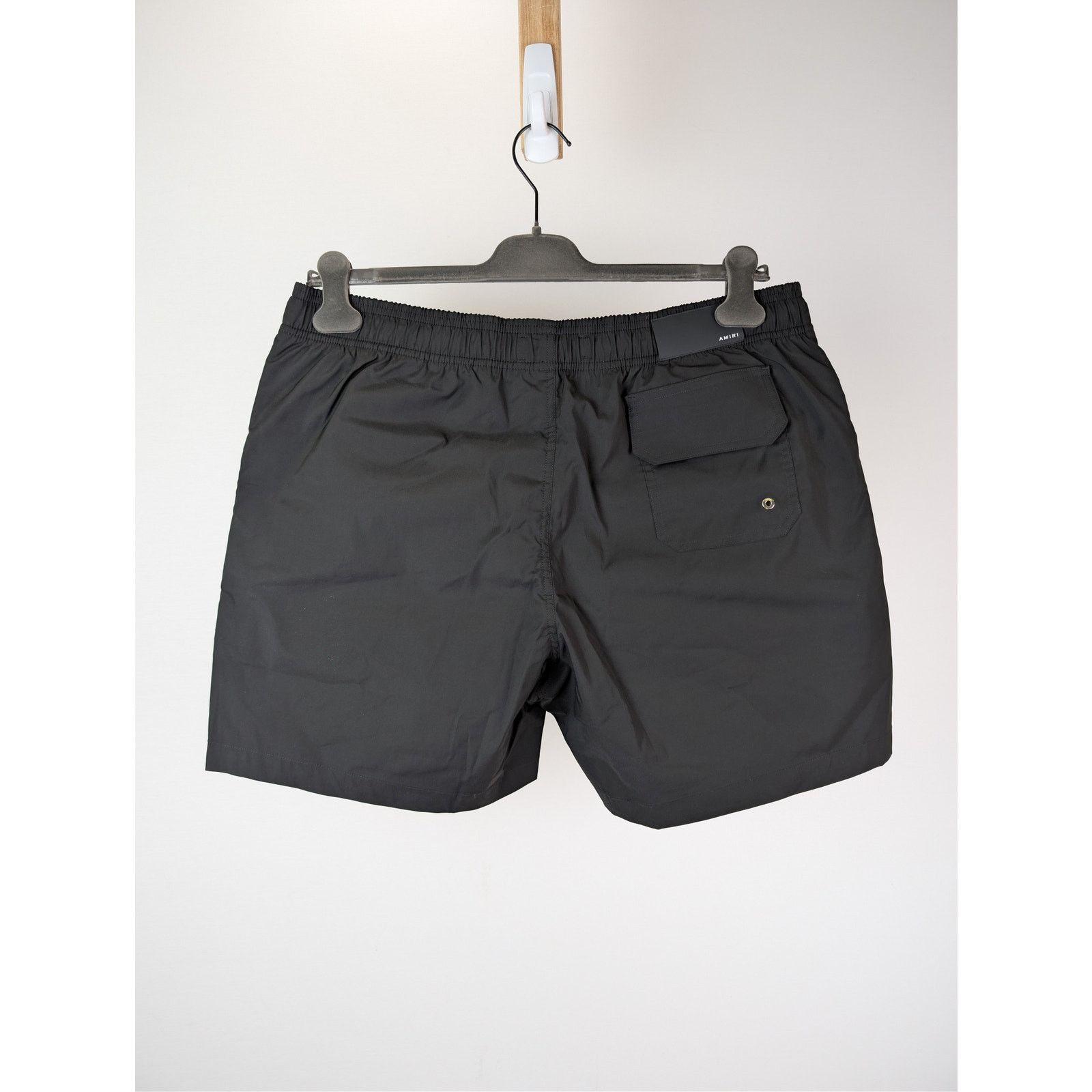 Amiri o1rshd1 Amiri Stack Logo Swim Trunk Shorts in Black Size US 38 / EU 54 - 11 Thumbnail