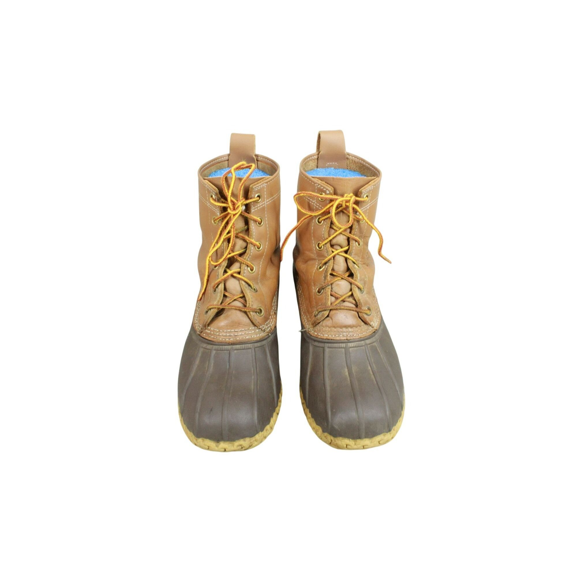 Leather LL Bean Men's Round Toe Unlined Ankle Duck Boots Size US 9 / EU 42 - 1 Thumbnail