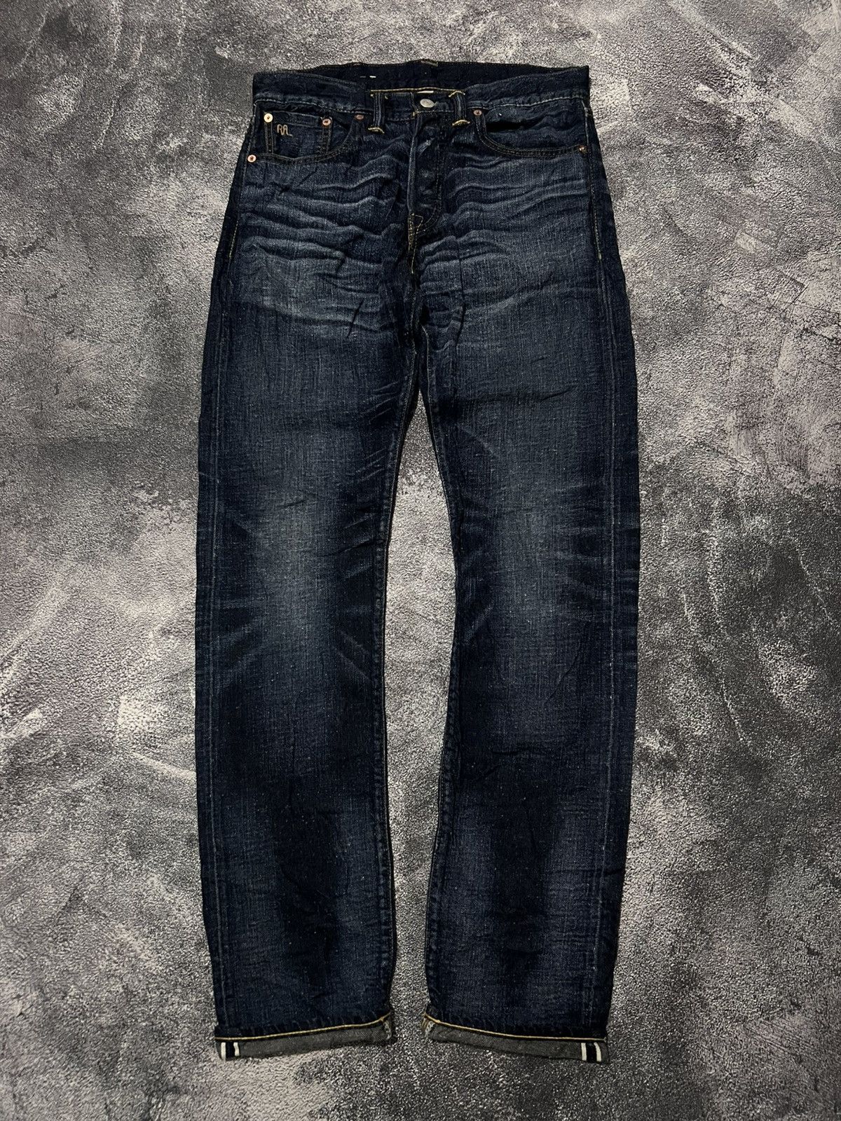 RRL Ralph Lauren Double RL Slim Fit Japan Woven Selvedge Denim Size US 30 / EU 46 - 1 Thumbnail