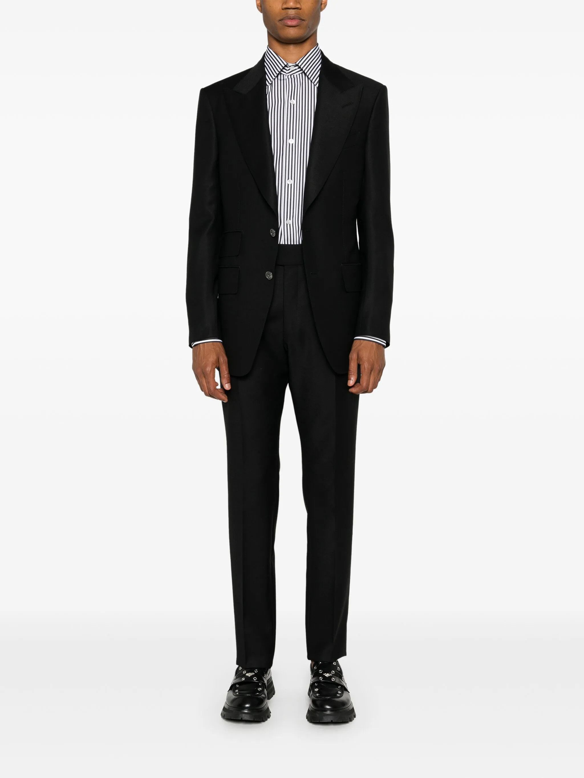 Tom Ford o1s22i1n0125 Atticus Single-Breasted Jacket in Black Size US M / EU 48-50 / 2 - 2 Thumbnail