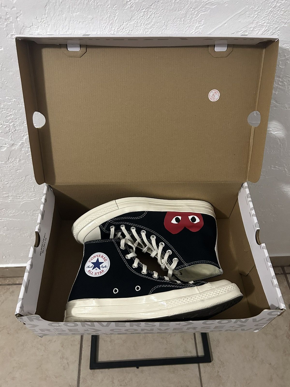 Comme des Garcons PLAY Comme Des Garçon Play Converse Black 10 Size US 10 / EU 43 - 1 Thumbnail