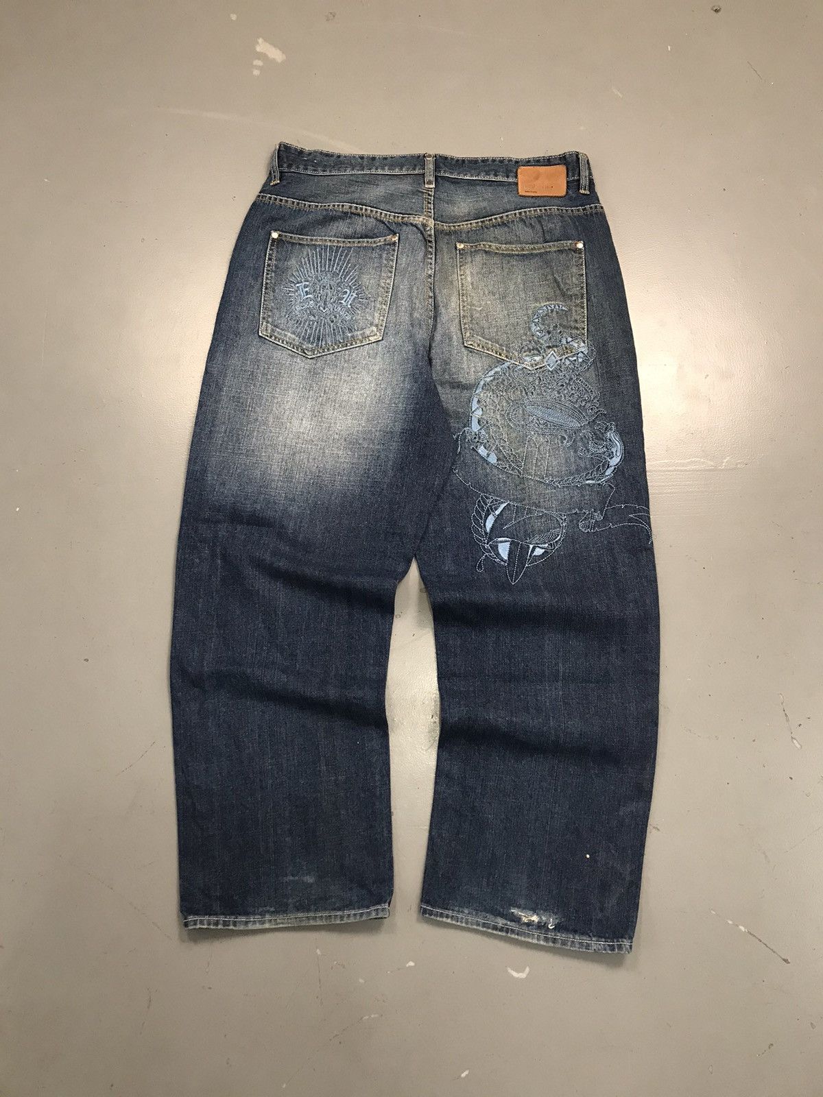 Ecko Unltd. × Vintage Vintage rare ECKO UNLTD snake 🐍 embroidered denim Size US 36 / EU 52 - 1 Thumbnail