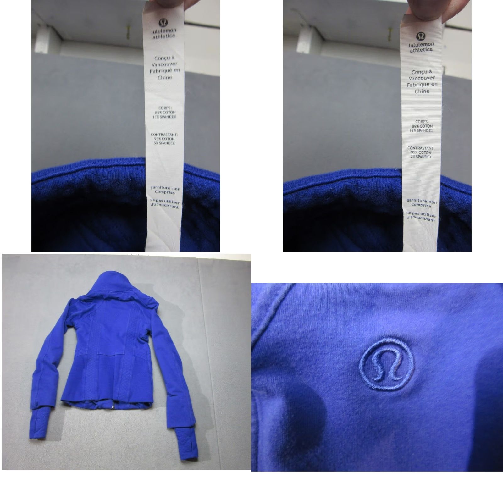 Lululemon Lululemon Jacket Womens Blue 4 Full Zip Quilted Thumbholes Its Happening Size S / US 4 / IT 40 - 8 Thumbnail
