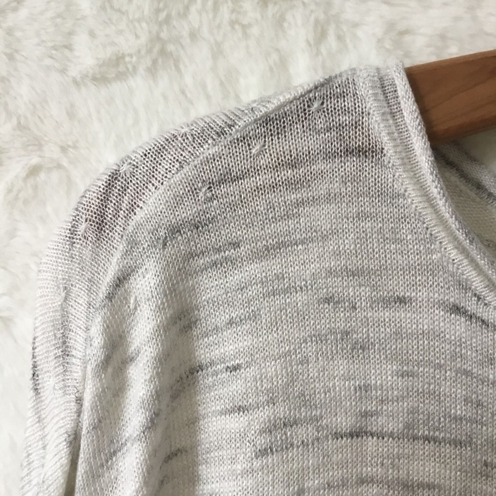 Lou & Grey Lou & Grey Light Gray Ribside Boatneck Sweater Top Size S / US 4 / IT 40 - 4 Thumbnail