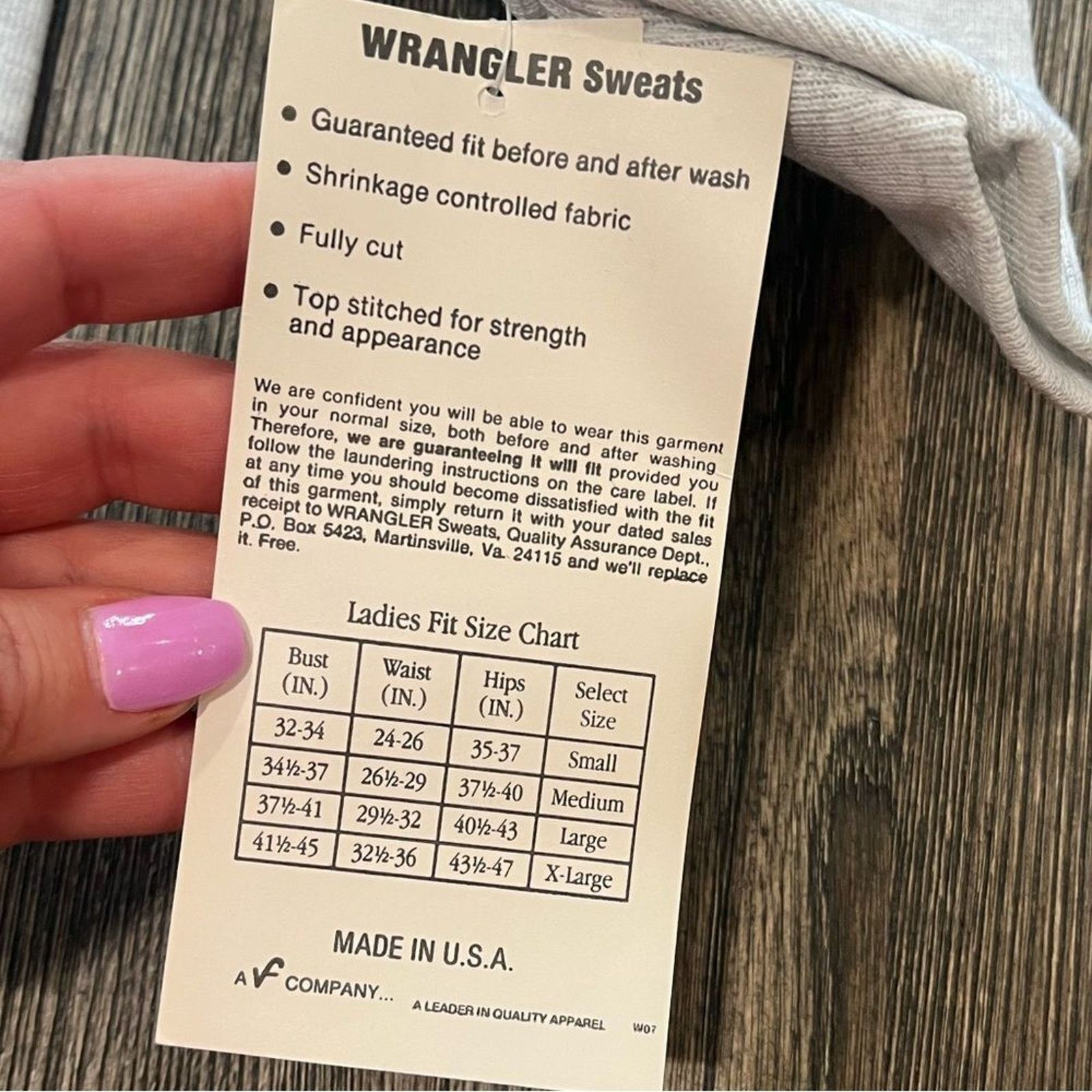 Wrangler NWT Vintage Lady Wrangler Sweats Light Gray Sweatshirt Siz L Size L / US 10 / IT 46 - 3 Thumbnail