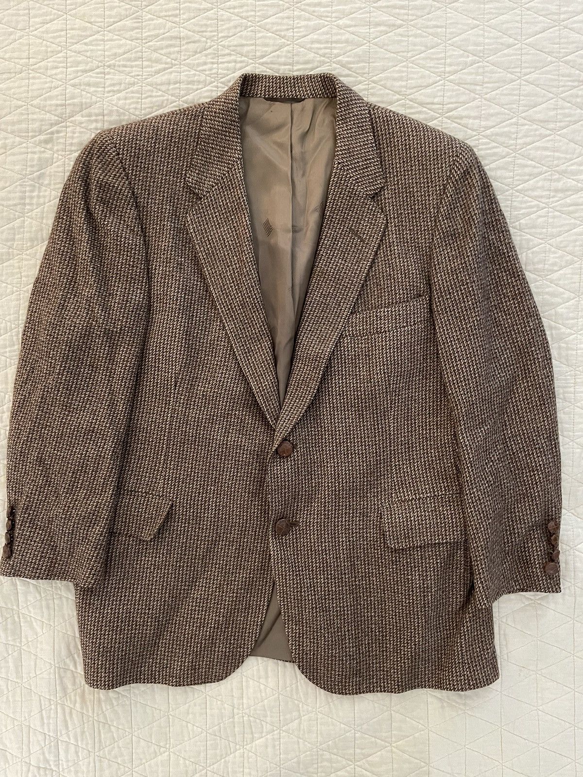 Lanvin × Vintage Vintage Wool Tweed Jacket Size 40S - 1 Thumbnail