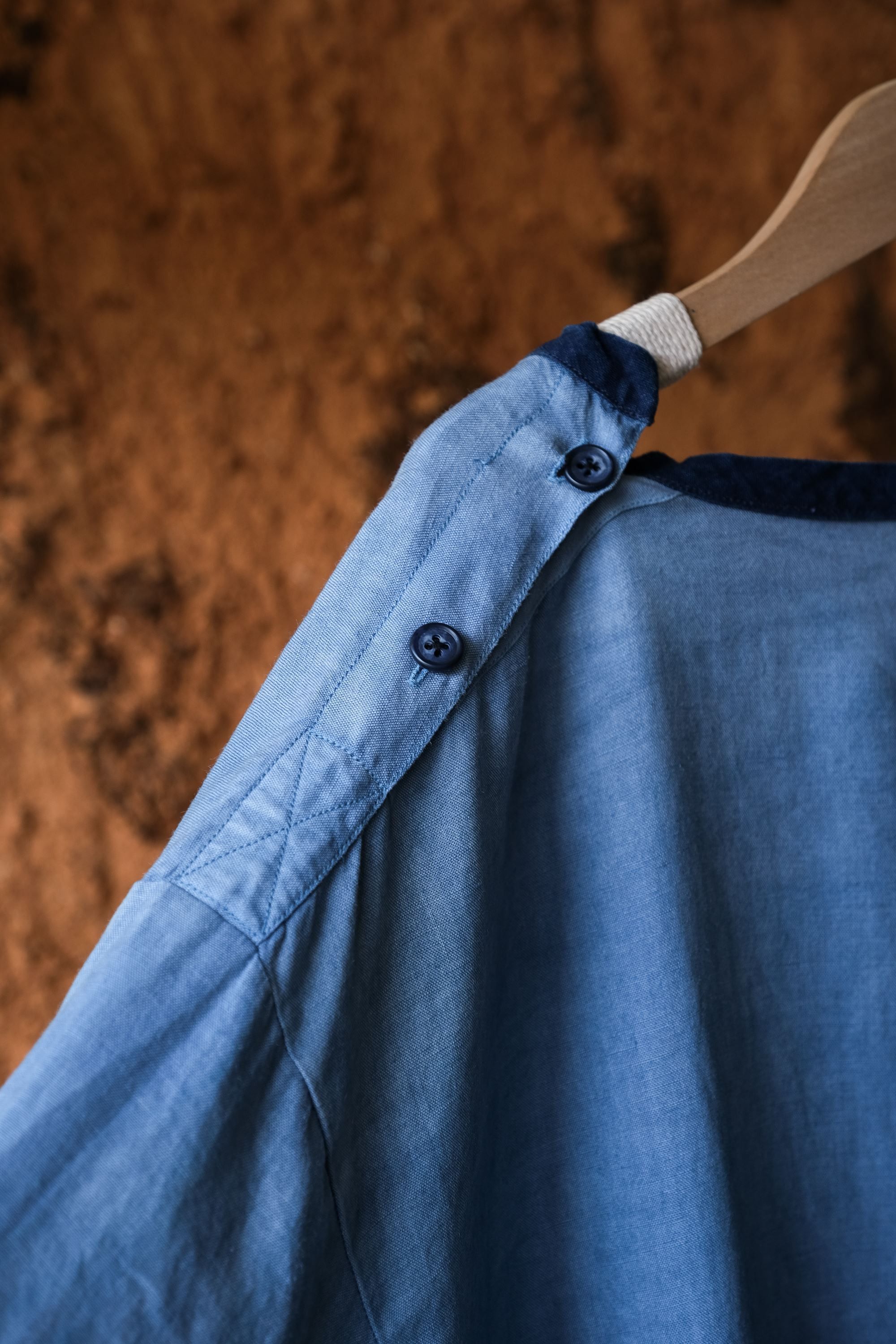 Porter Classic Porter Classic - LINEN BASQUE SHIRT - L.BLUE Size US XL / EU 56 / 4 - 9 Thumbnail