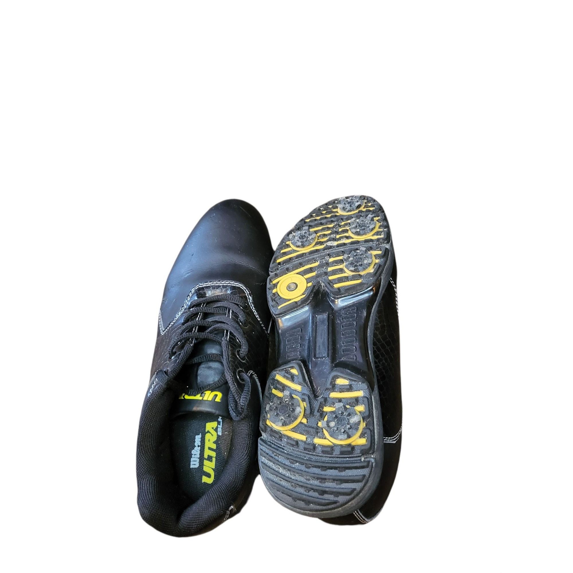 Wilson Wilson Ultra Black Golf Shoes Men Sz 8.5 Black Leather Cleat Size US 8.5 / EU 41-42 - 6 Thumbnail