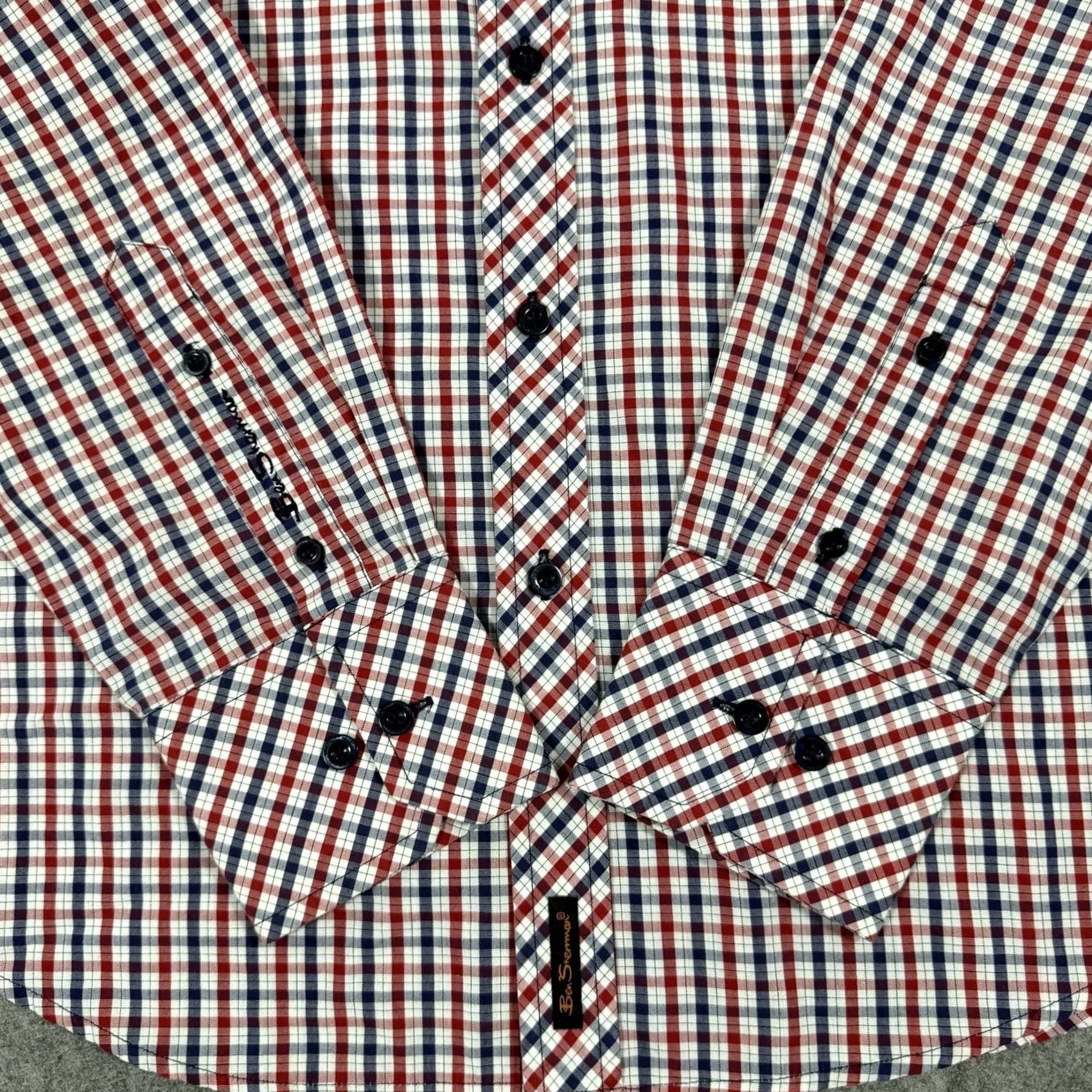 Ben Sherman Ben Sherman Shirt Men Medium Multicolor Plaid Long Sleeve Button-Down Blouse / Shirt Size US M / EU 48-50 / 2 - 2 Thumbnail