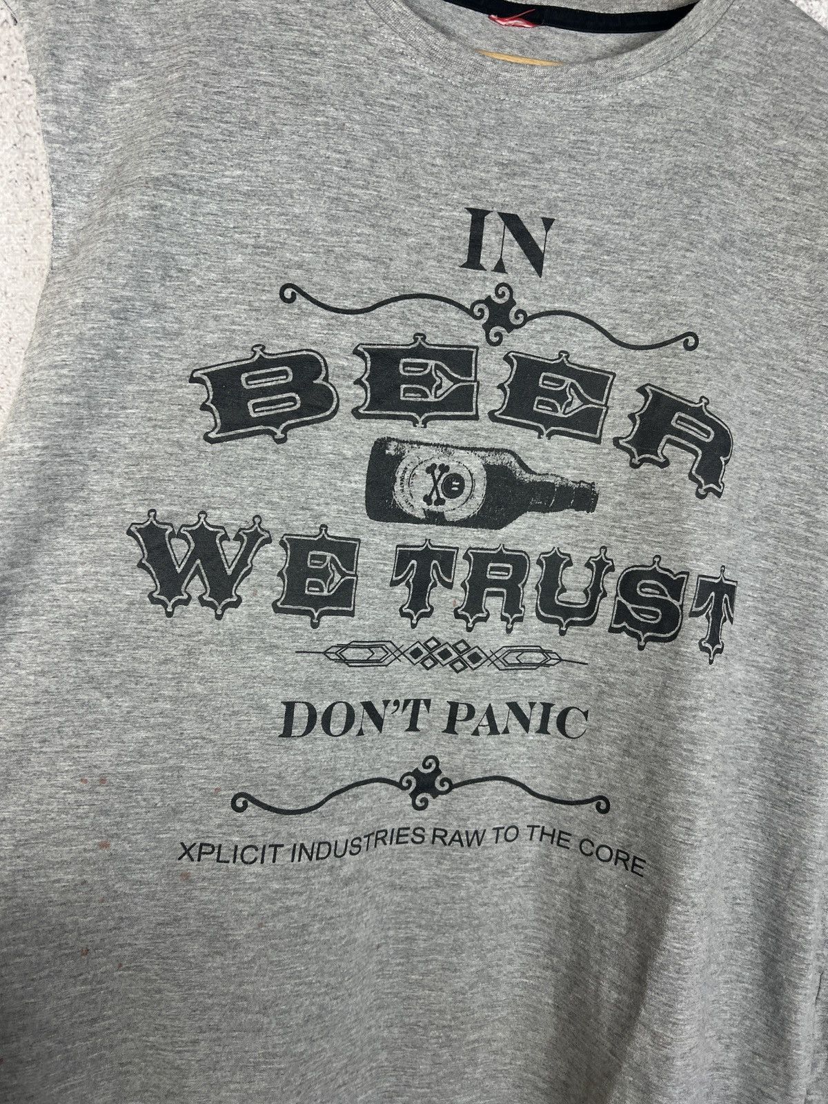 Other Vintage Y2K Humor IN BEER WE TRUST Tee Size US XL / EU 56 / 4 - 3 Thumbnail