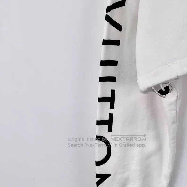 Louis Vuitton Louis Vuitton 22 white logo printed cotton crew neck long Size XXS / US 00 / IT 34 - 4 Thumbnail