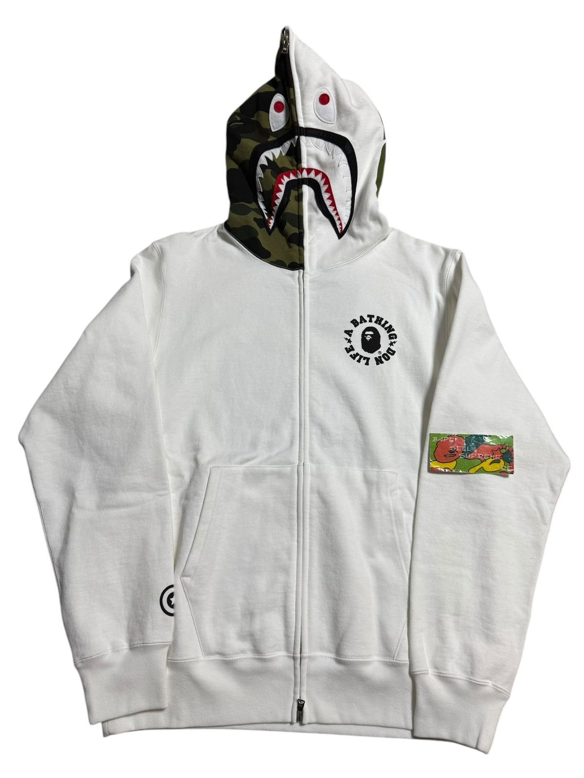 Bape BAPE Big sean Shark Full Zip Hoodie White Size US L / EU 52-54 / 3 - 1 Thumbnail