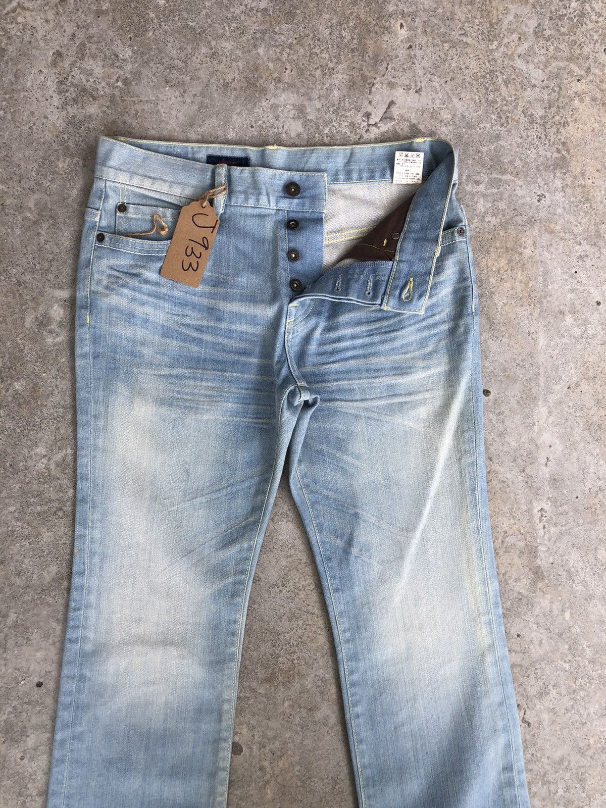 Japanese Brand Japanese Kunna Flared Jeans Distressed Jeans Size US 31 - 3 Thumbnail