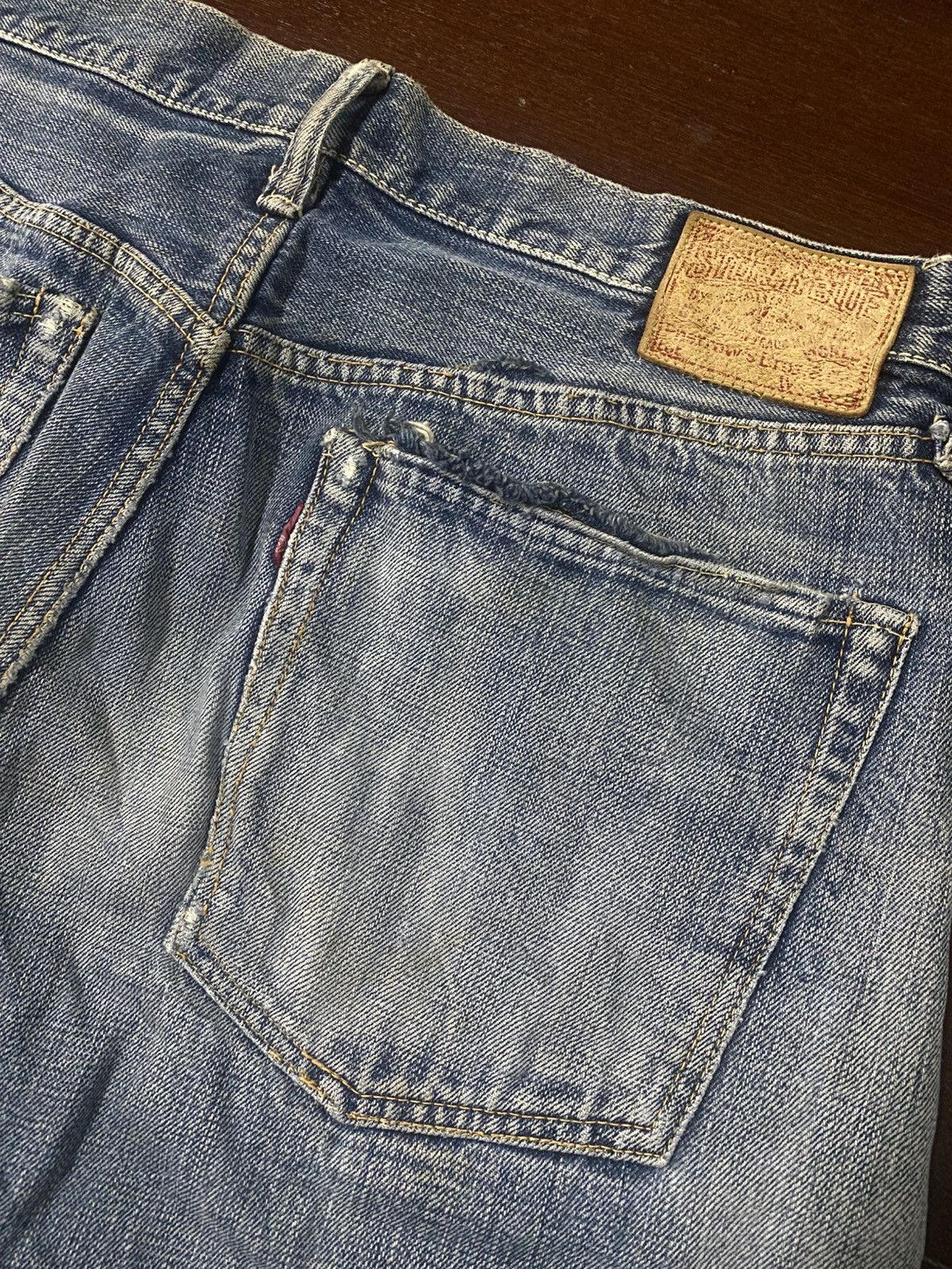 Warehouse Vintage PHERROWS distressed denim wide leg selvedge Size US 34 / EU 50 - 15 Thumbnail
