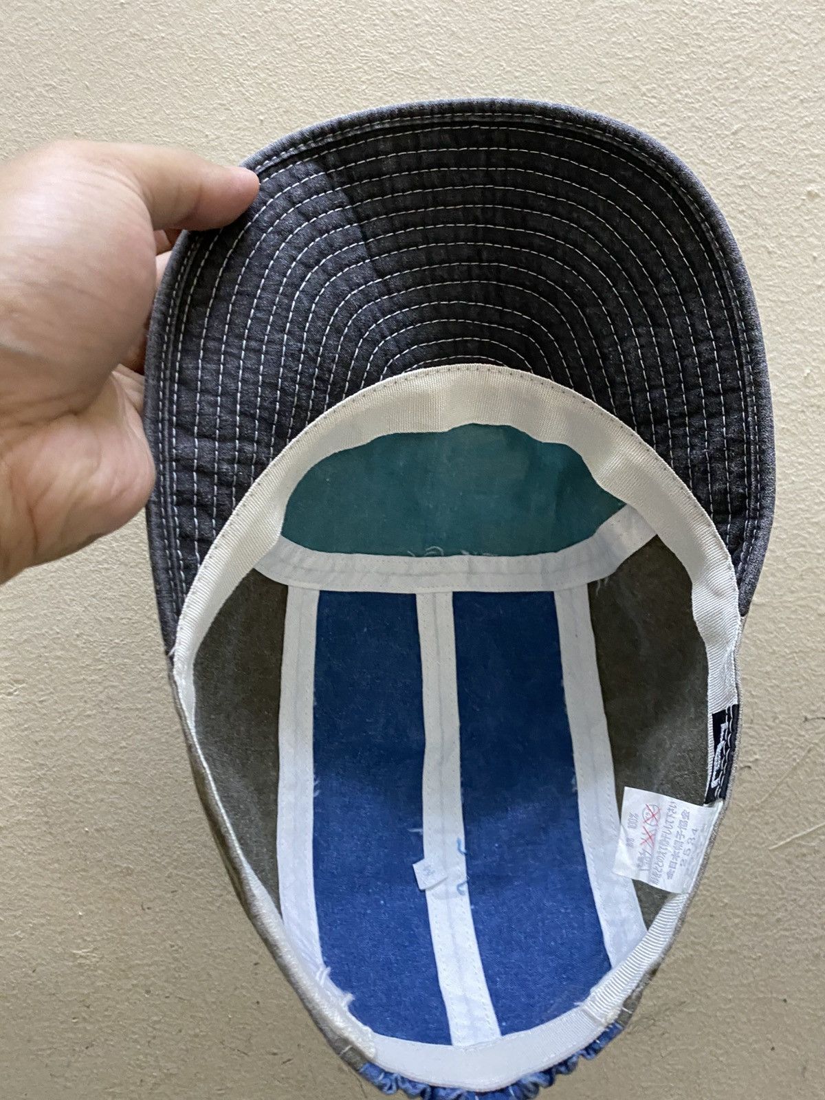 Indigo × Japanese Brand × Momotaro Jeans Made In Japan Multicolor Denim Mechanic Like Kapital Hat Size ONE SIZE - 6 Thumbnail