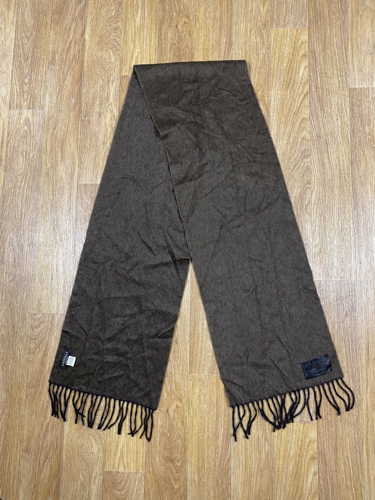 Canali Canali Brown Lana and Angora Wool Scarf Size ONE SIZE - 1 Thumbnail